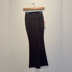 Yogalicious Brown Flare Yoga Pants Crossover Waistband Small NWT
